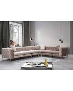 ATELIER DEL SOFA Ugaona garnitura Como, desna, bež