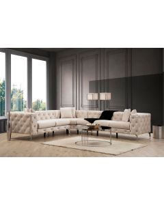 ATELIER DEL SOFA Ugaona garnitura Como, leva, krem - 569HLN1319
