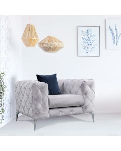 ATELIER DEL SOFA Fotelja Como, svetlosiva - 569HLN1502