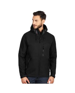Softshell jakna BLACK PEAK – 8.000 mm, raglan rukavi, vodootporni rajsferšlusi, crna – veličina M