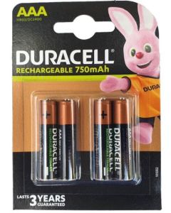 DURACELL Punjiva baterija AAA 750mAh R3 MN2400, NiMH, 4 kom (cena po komadu) - 45522