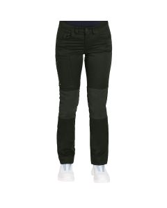 Ženske radne pantalone ROVER WOMEN – elastični paneli na kolenima, YKK, maslinaste – veličina 40