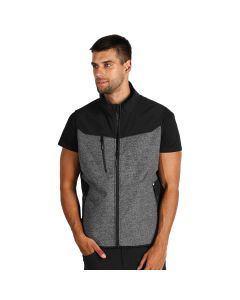 Softshell prsluk PANTHER GREY – membrana 5.000 mm, polar postava, YKK, crni – veličina XXL