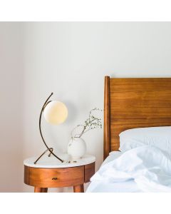 OPVIQ Stona lampa Yay 5012, braon/bela