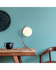OPVIQ Stona lampa Yay 5013, braon/bela