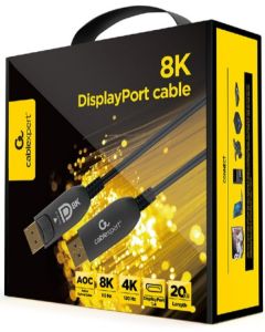 GEMBIRD Aktivni optički kabl DisplayPort v.1.4 CC-DP8K-AOC-20M, 20m, crna - 45807