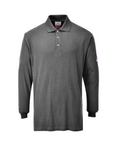 PORTWEST Polo majica sa dugim rukavima FR10 - vatrootporna antistatik, siva - 58609L