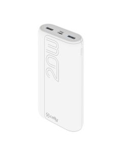 CELLY Power bank EVO 20000mAh, bela - PBPD20000EVOWH