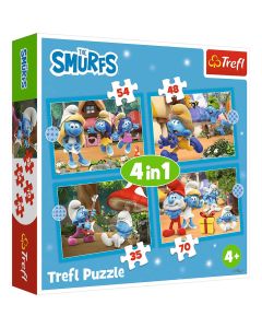 TREFL Puzzle Štrumfovi - 4u1 (54, 48, 35 i 70 delova) - 103837-T34656