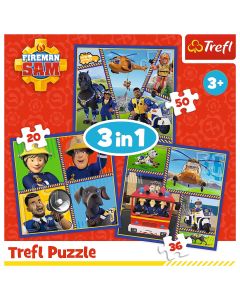 TREFL Puzzle 3u1 Vatrogasac Sem 34868 - 20, 36, 50 delova - 102862-T34868