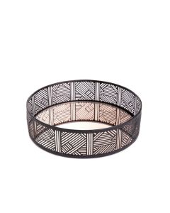 DEKOR DOM Tacna sa ogledalom ART DECO 20x5 cm - Black - HML - 041930