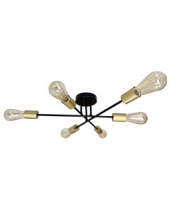 Crespilo Luster Crni 6x40W E27 - 15013-1-1