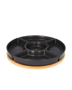DEKOR DOM Poslužavnik FINCAN 30cm - Black - HML - 041639-1