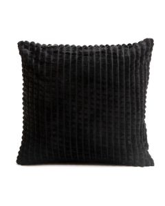 DEKOR DOM Dekorativna jastučnica 45x45cm Gofer. Crna - 039122