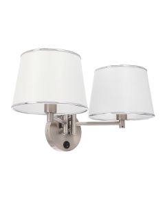 Ibis Zidna Lampa Srebrna 2x40W E14 satyna - 15145-1