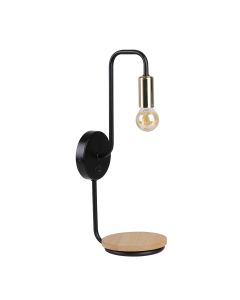 Bipi Zidna Lampa sa Prekidačem Crno Zlatna 1x40W E14 - 15150-1