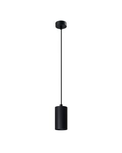 Tubo Viseća Lampa Crna 1x25W GU10 klosz 10cm - 15078
