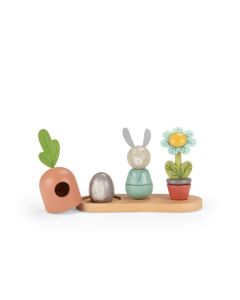 MOULIN ROTY Drveni didaktički set bašta - Trois Petits Lapins
