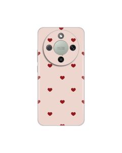 Maska za Honor Magic 8 Lite Beige Hearts Silikonska Print