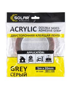 STORM Dvoslojna traka 20x5000mm siva - 5APTDS3205