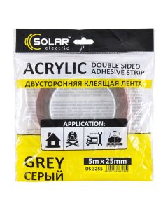 STORM Dvoslojna traka 25x5000mm siva - 5APTDS3255