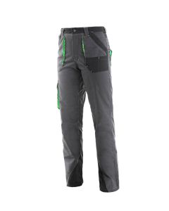 CANIS Ženske radne pantalone do struka Sirius, siva/zelena - 38337-1-1-140