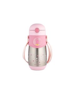 CANPOL Šolja thermal za bebe 300 ml sa slamčicom 74/054 - pink boje - 74-054_pin