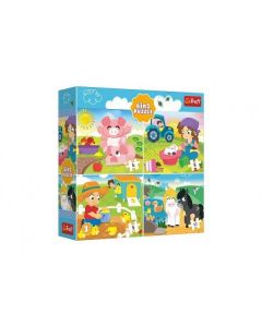 TREFL Puzzle 4u1 Farms 34659 - 4, 6, 9, 12 delova - 102834-T34659