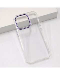 Maska za iPhone 13 Pro ljubičasta Ice Cube Frame