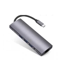 FAST ASIA Adapter-konvertor TIP-C na HDMI + 4XUSB 3.0 + TIP C + SD/Micro + Audio+VGA + RJ45 - 60363