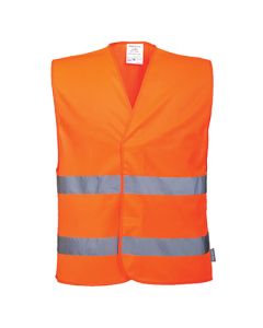 MONSUN Prsluk Hi-Vis M474 sa dve horizontalne trake, narandžasta - 60634XXXXL