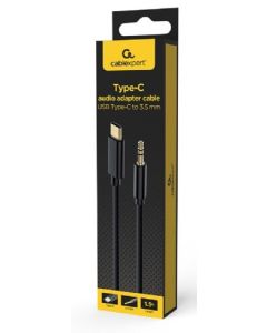 GEMBIRD Kabl USB-C - stereo 3.5 mm AUX kabl CCA-CM3.5M-1.5M, 1.5m, crna - 46115-1