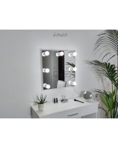DURA Ogledalo za šminkanje Bez Rama 60x60 sa 7 LED sijalica Frameless MakeUp mirror kozmetičko Frizer - DURA1528