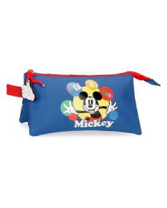 MICKEY PEEK A BOO prazna pernica sa 3 pregrade - plava