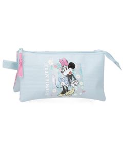 MINNIE HAPPY prazna pernica sa 3 pregrade - sky blue