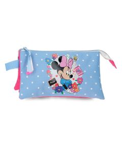 DISNEY MINNIE FLOWERS prazna pernica sa 3 pregrade - pink