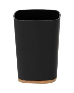 TENDANCE Čaša za četkice za zube 7,5x7,5x10,5cm abs bambus crna - 61110103