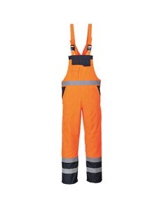 PORTWEST Radne pantalone sa tregerima Contrast S489 postavljene, narandžasta - 61322XXXL
