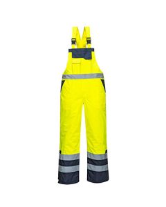 PORTWEST Radne pantalone sa tregerima Contrast S489, žuta - 61564L