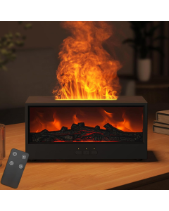 Difuzer Fireplace sa LED Kaminom crni