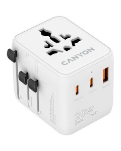 CANYON Travel Adapter OnTour 20W, bela