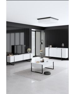 HANAH HOME Set nameštaja za dnevnu sobu Luxe, bela/crna - 618BLY1182