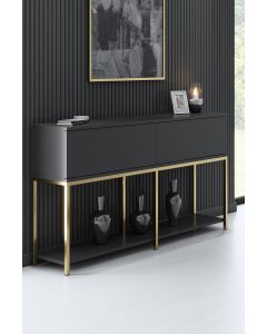 HANAH HOME Komoda Lord, antracit/zlatna - 618BLY1188