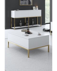 HANAH HOME Klub sto Lord, bela/zlatna