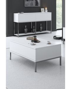 HANAH HOME Klub sto Lord, bela/srerbrna