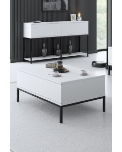 HANAH HOME Klub sto Lord, crna/bela