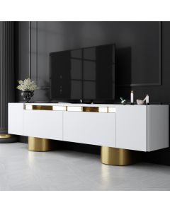 HANAH HOME TV komoda Bohem, bela/zlatna