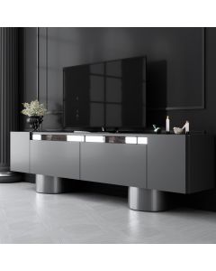 HANAH HOME TV komoda Bohem, antracit/srebrna