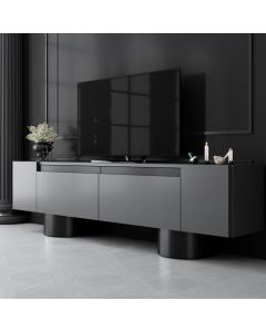 HANAH HOME TV komoda Bohem, antracit/crna