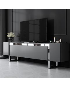 HANAH HOME TV komoda Yildiz, antracit/srebrna